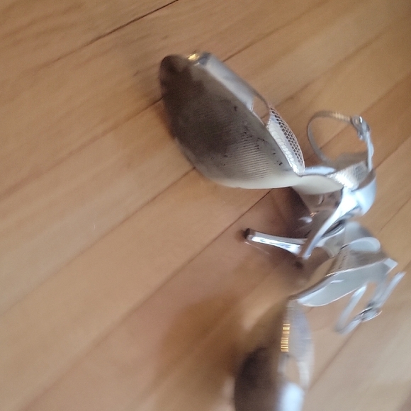 BCBGeneration Silver Heels with Ankle Strap - Picture 5 of 8